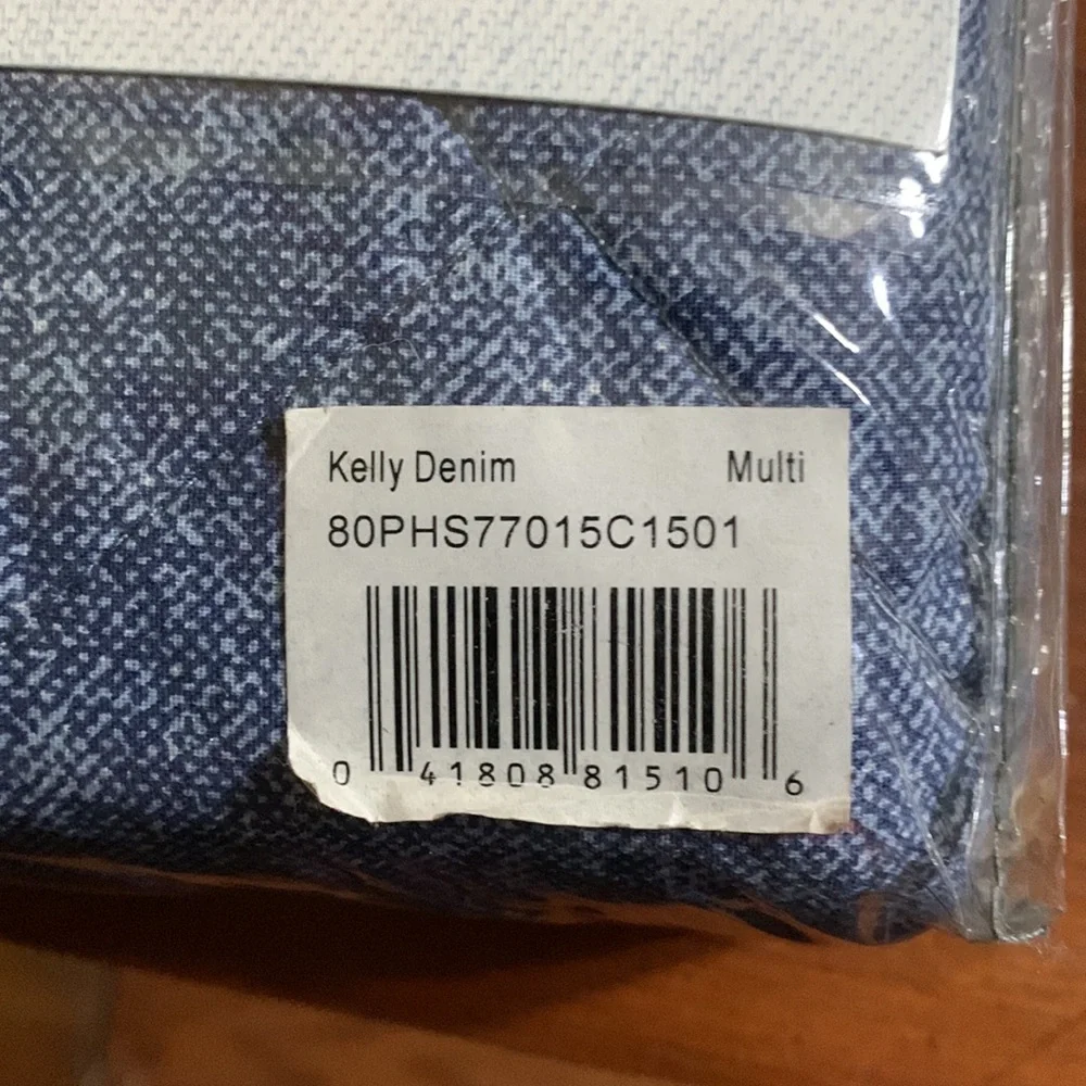 1977 Dry Goods- Embroidered Denim Sham-Standard Size